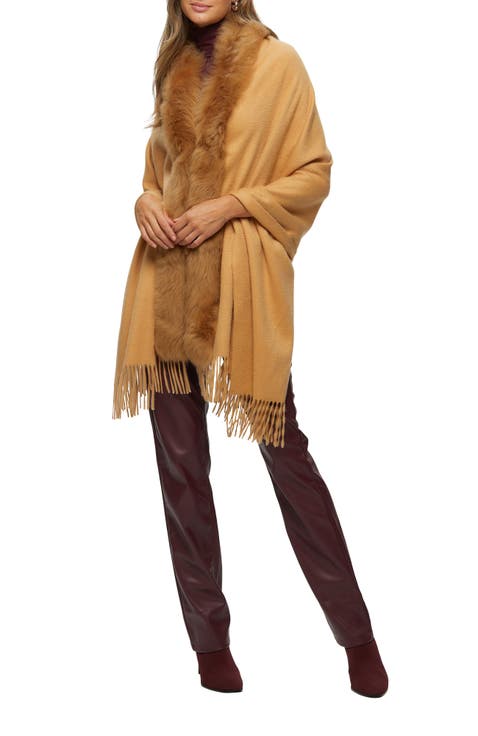 Cashmere Stole With Trim