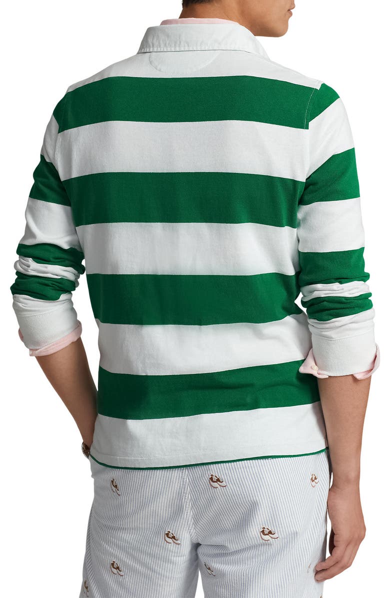 Polo Ralph Lauren Polo Bear Stripe Cotton Jersey Rugby Shirt, Alternate, color,