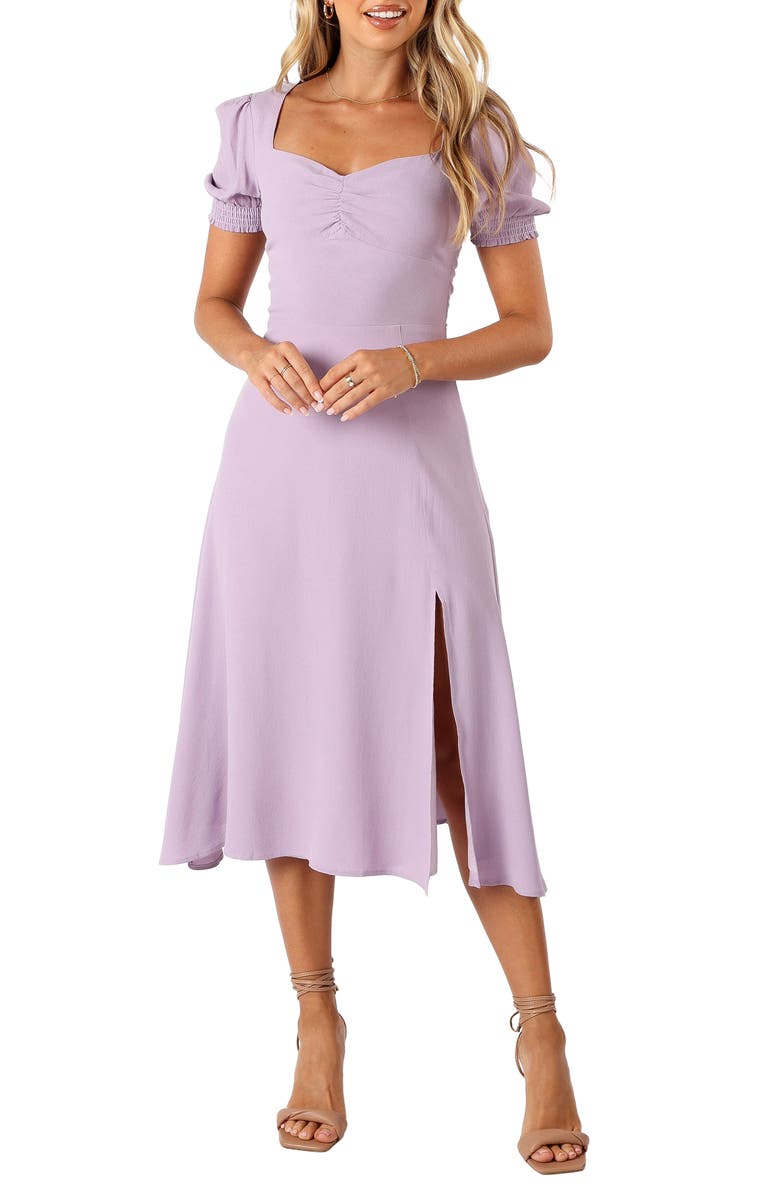 Petal & Pup Franklin Puff Sleeve Dress, Main, color, Purple