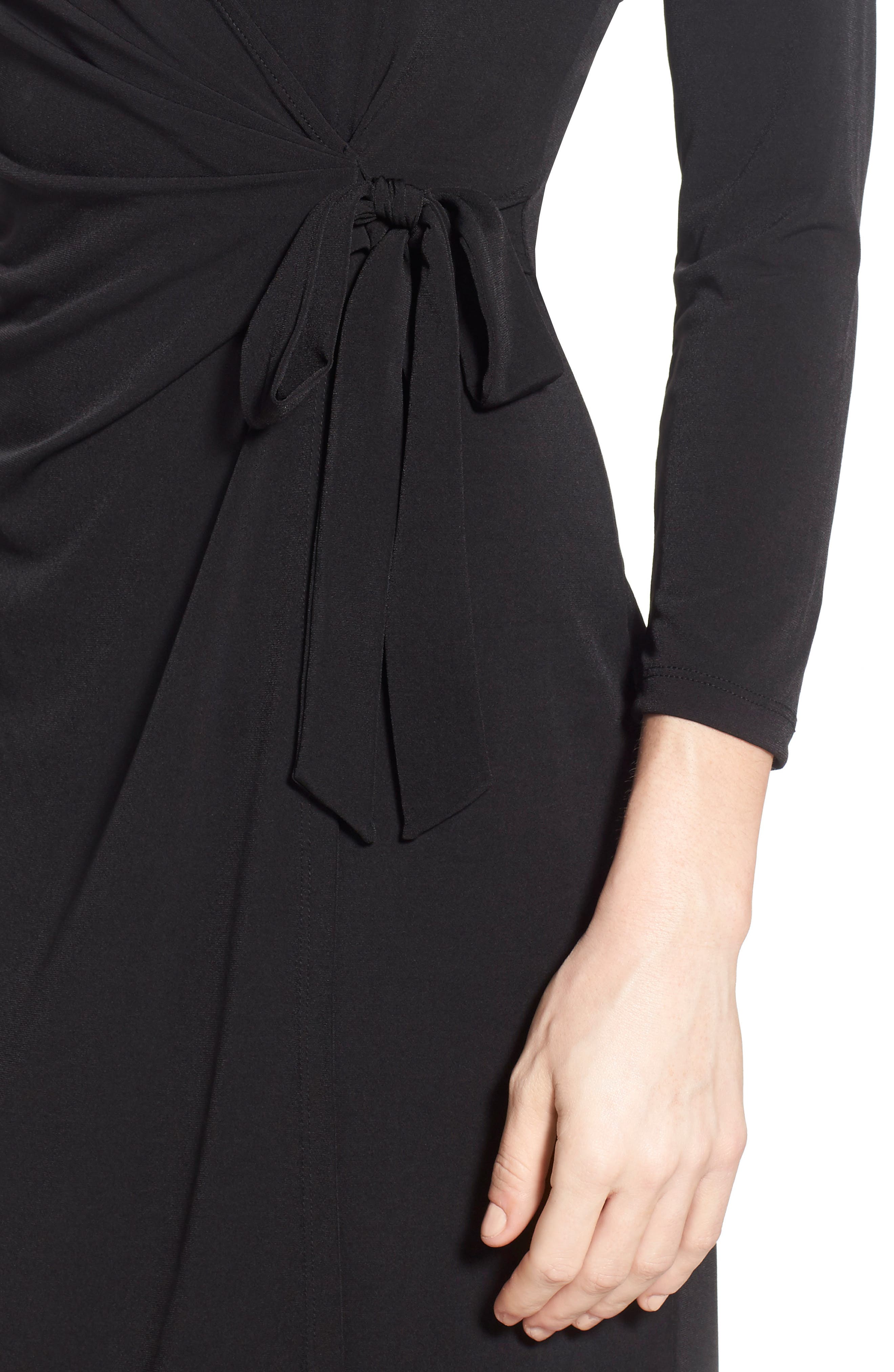 anne klein classic wrap dress reviews Dot Print Faux Wrap Dress
