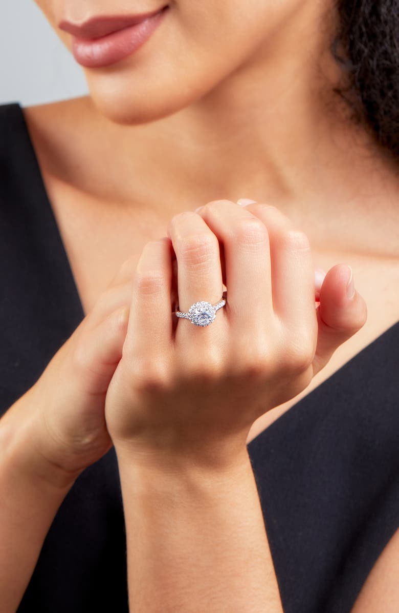 Bony Levy Diamond Halo Engagement Ring Setting, Alternate, color, 