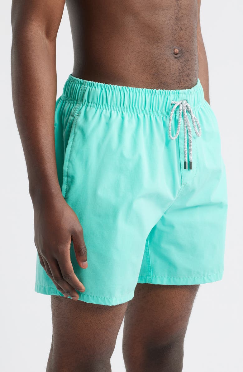 Vintage Summer Volley Swim Trunks, Alternate, color, Teal