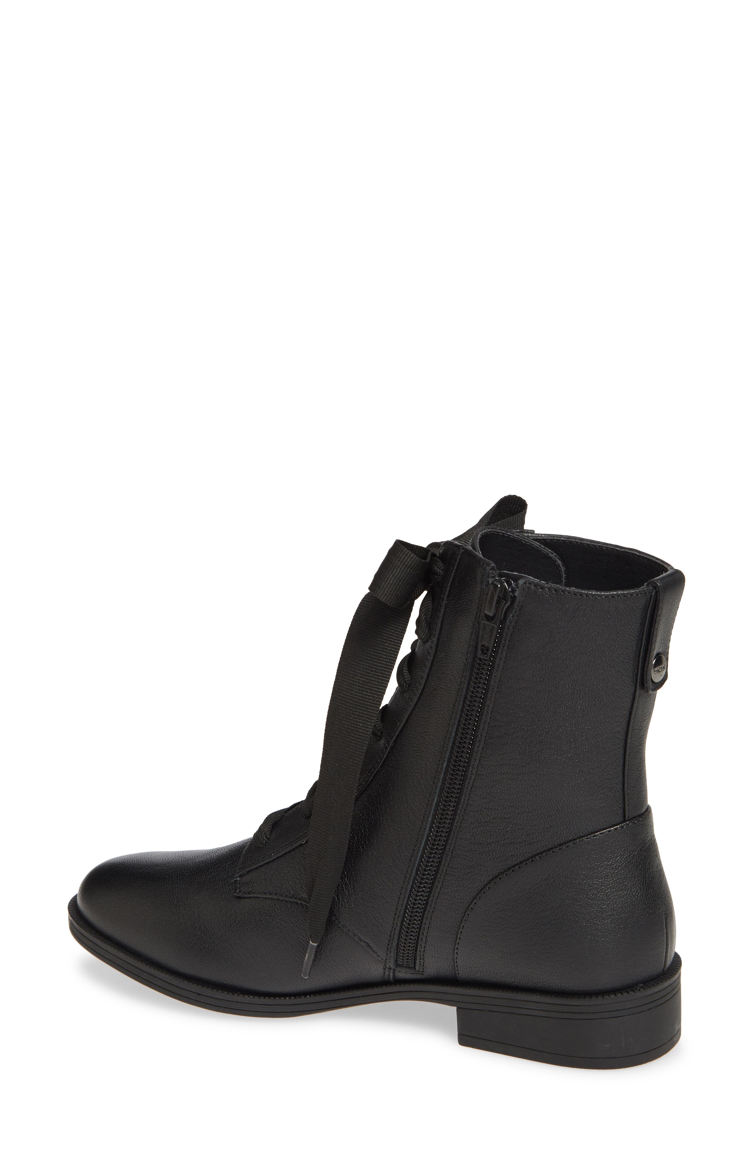 Vionic Jayce Bootie, Alternate, color, BLACK WATERPROOF LEATHER