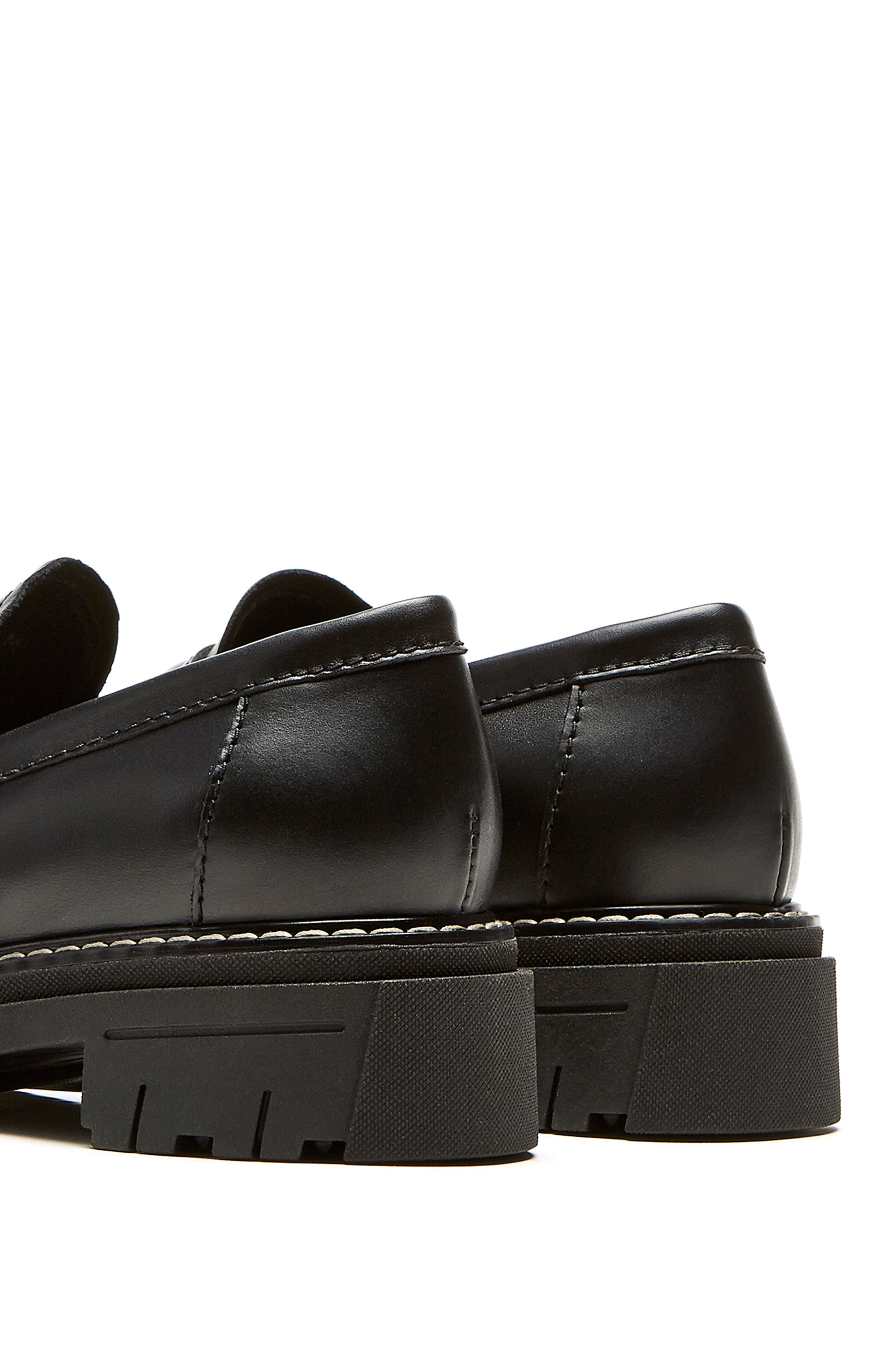 La Canadienne Della Waterproof Lug Loafer, Alternate, color, Black Leather