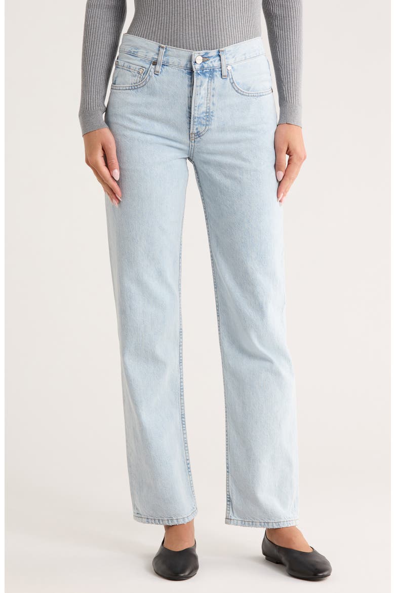Soda Pop Straight Leg Jeans, Main, color, LIGHT WASH