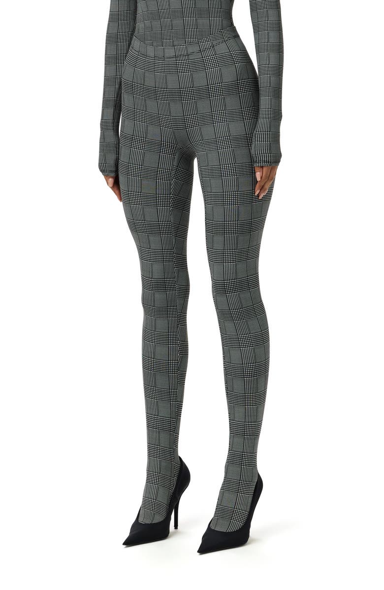 Naked Wardrobe Print Toe Leggings, Alternate, color, Houndstooth Plaid