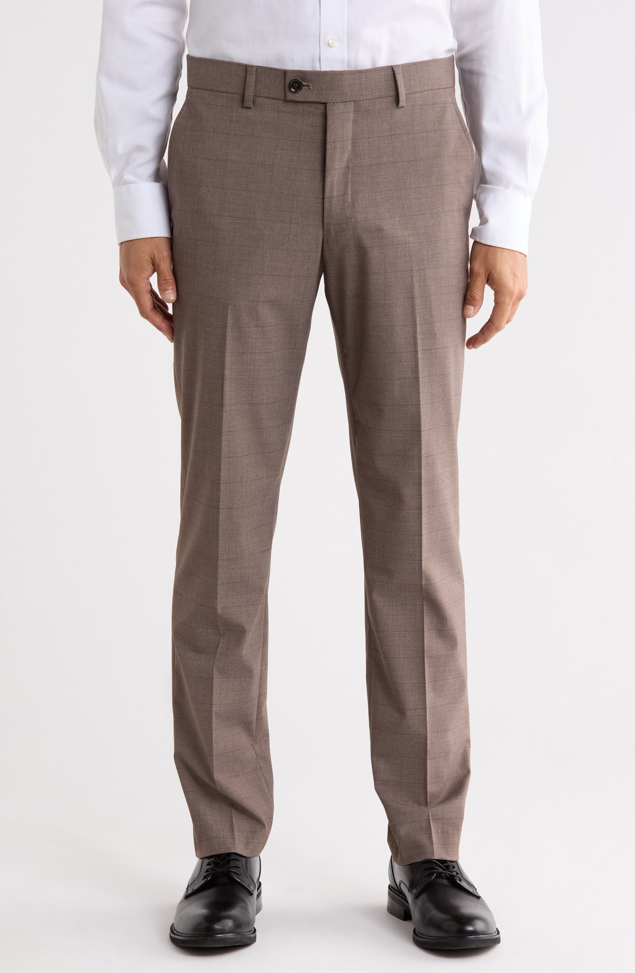 Slim Fit Tonal Pane Dress Pants