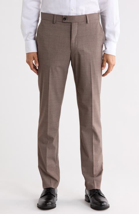 Slim Fit Tonal Pane Dress Pants