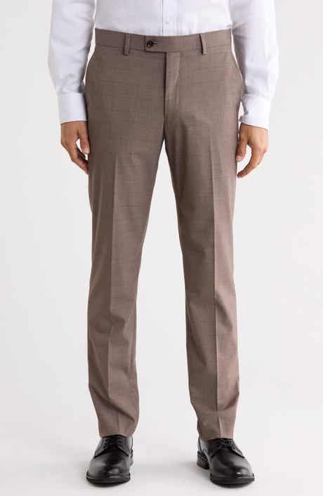 Slim Fit Tonal Pane Dress Pants