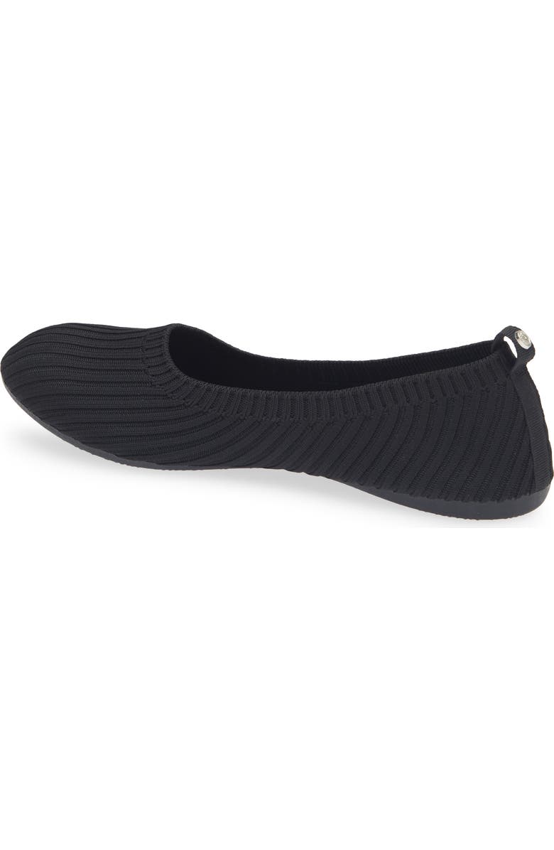 GLORIA VANDERBILT Jasmine Ribbed Knit Flat, Alternate, color, Black