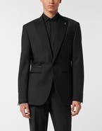 PHILIPP PLEIN One-Button Blazer Slim Fit Teddy Men