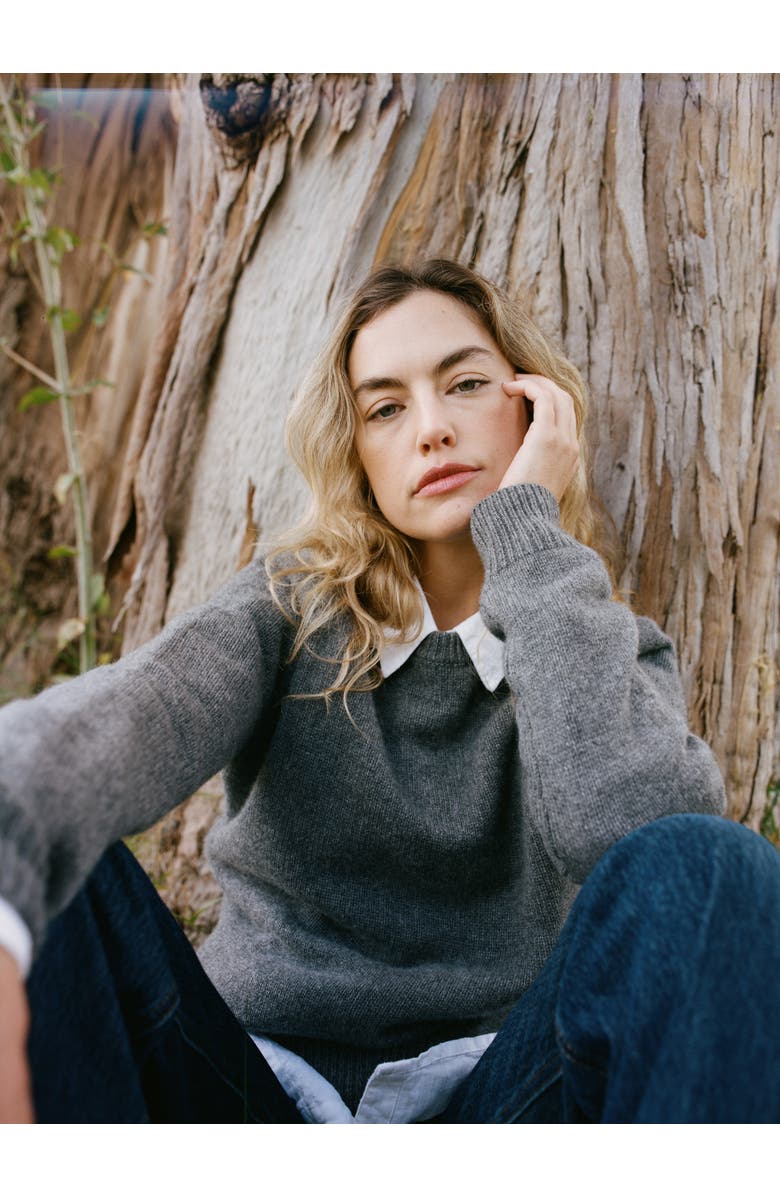 VIR VITA Finn Cashmere Sweater, Alternate, color, Stone Grey