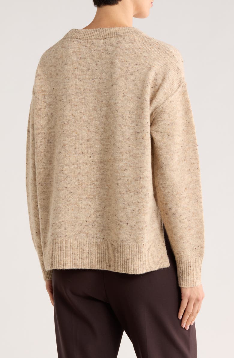 MAX STUDIO Drop Shoulder Sweater, Alternate, color, Heather Oatmeal