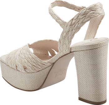 Chela Platform Raffia Sandal