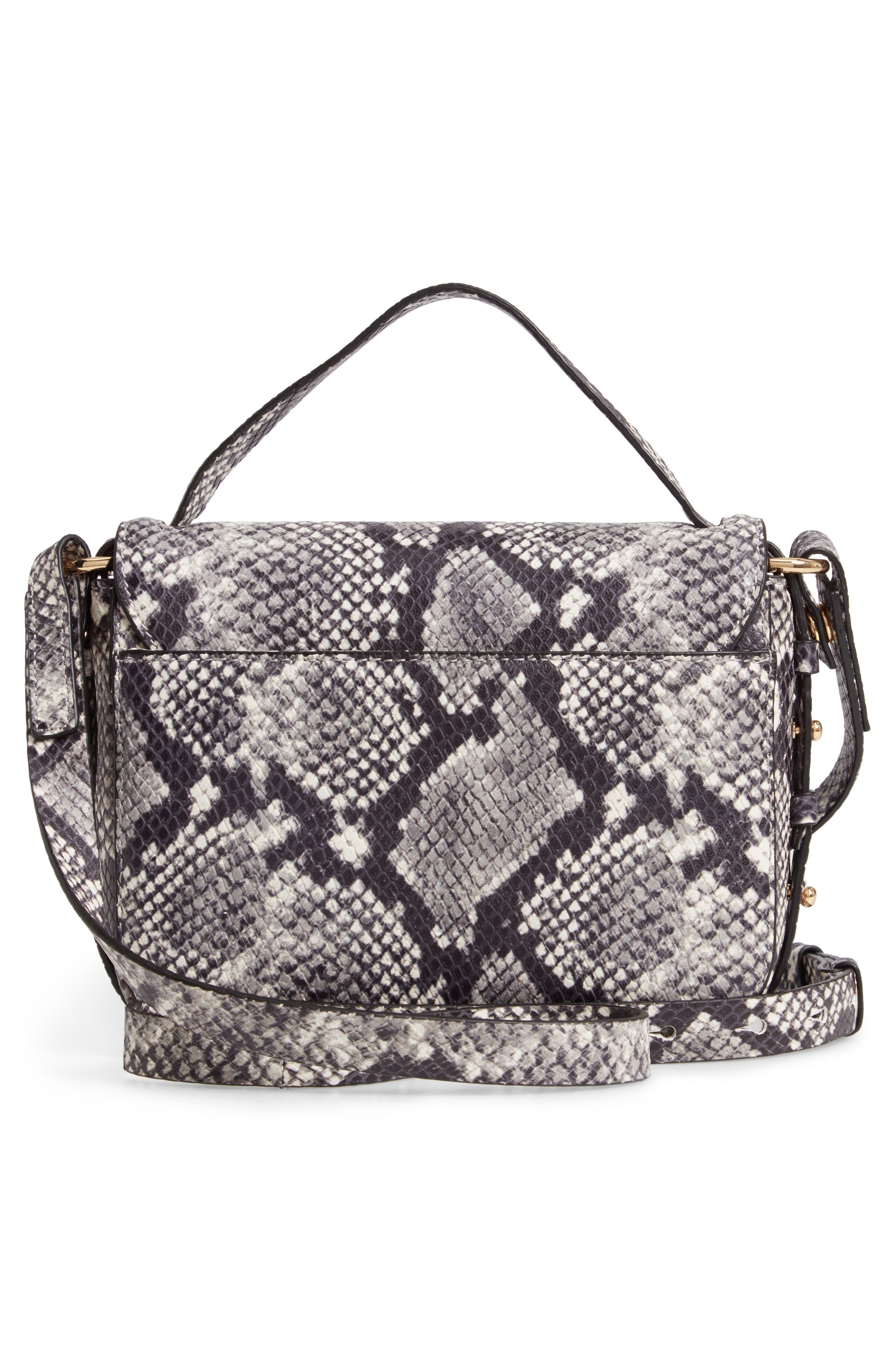 J.Crew Harper Snake Embossed Leather Crossbody Bag, Alternate, color, 