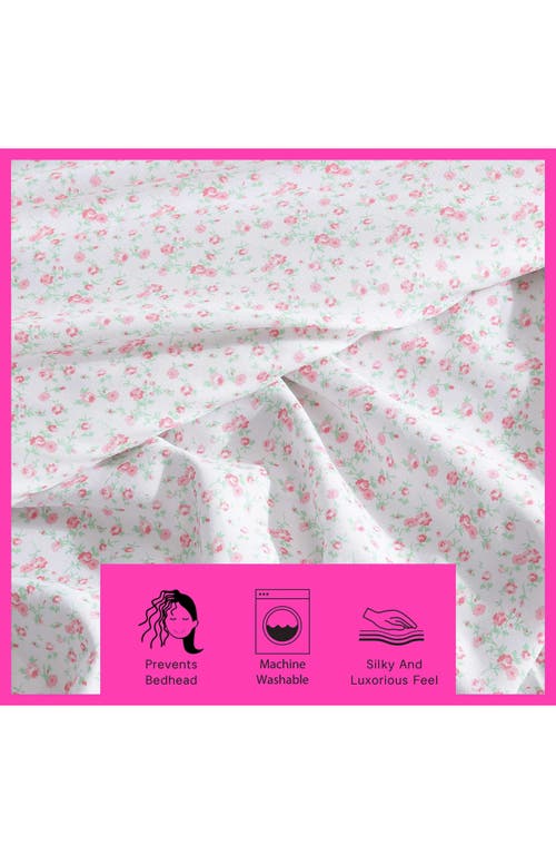 Betsey Johnson Whimsical Floral Sheet Set In Pastel Multi