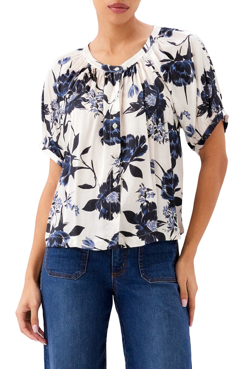 Karen Kane Floral Print Top, Main, color, Print