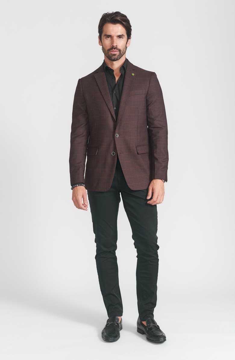 CRICKETEER Plaid Print Wool Blend Sport Coat, Alternate, color, Brown