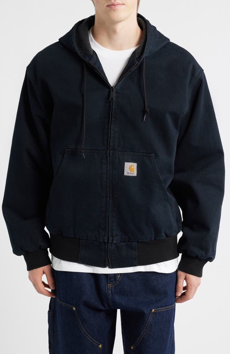 Carhartt Work In Progress Active Canvas Hooded Jacket, Alternate, color, Blue Midnight