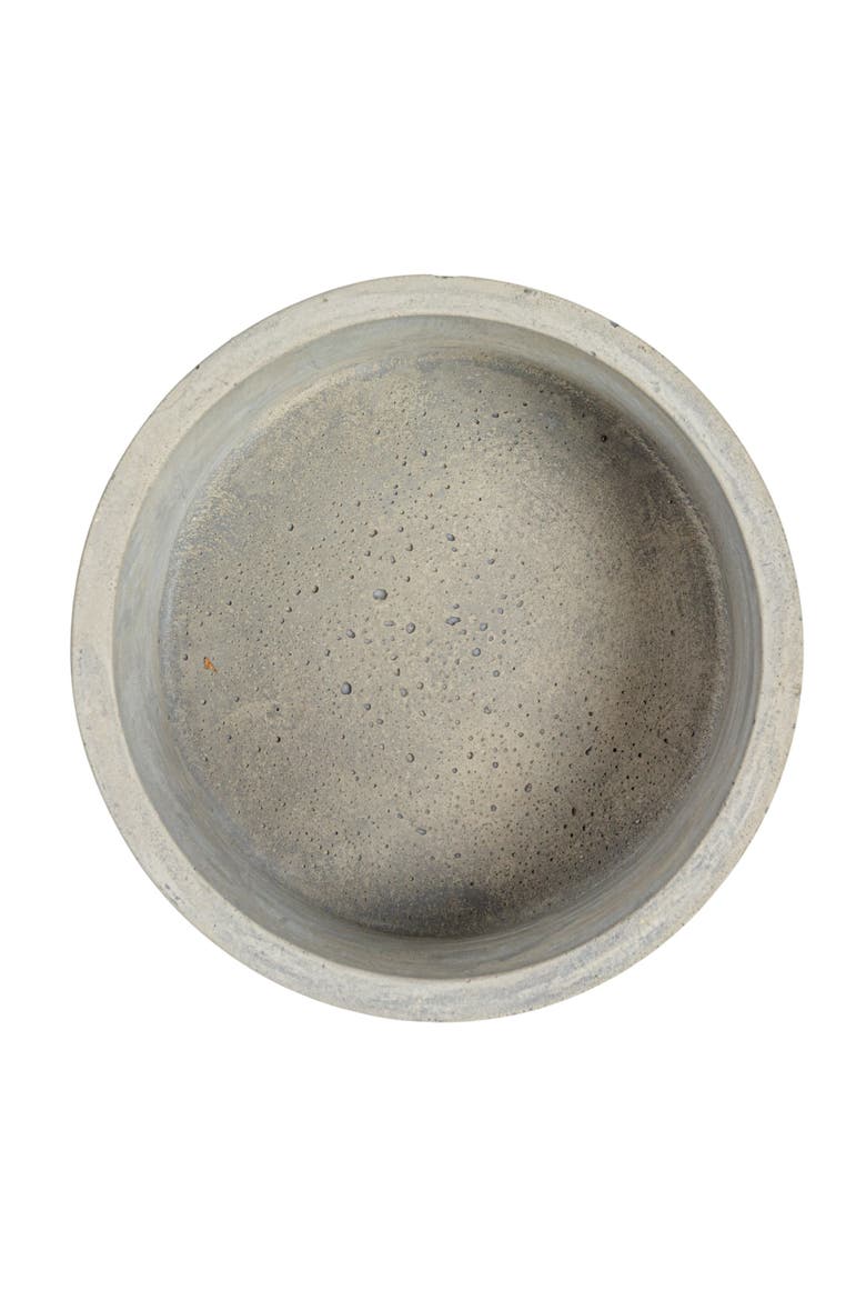 Round Decorative Cement Storage with Lids, Grey, Set of 2, Alternate, color, Grey