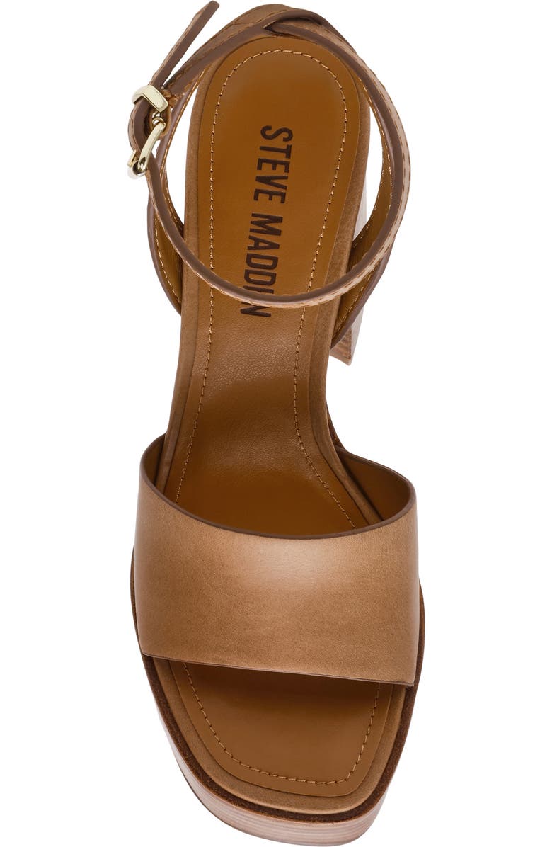 Steve Madden Floria Platform Ankle Strap Sandal, Alternate, color, Banana Leather