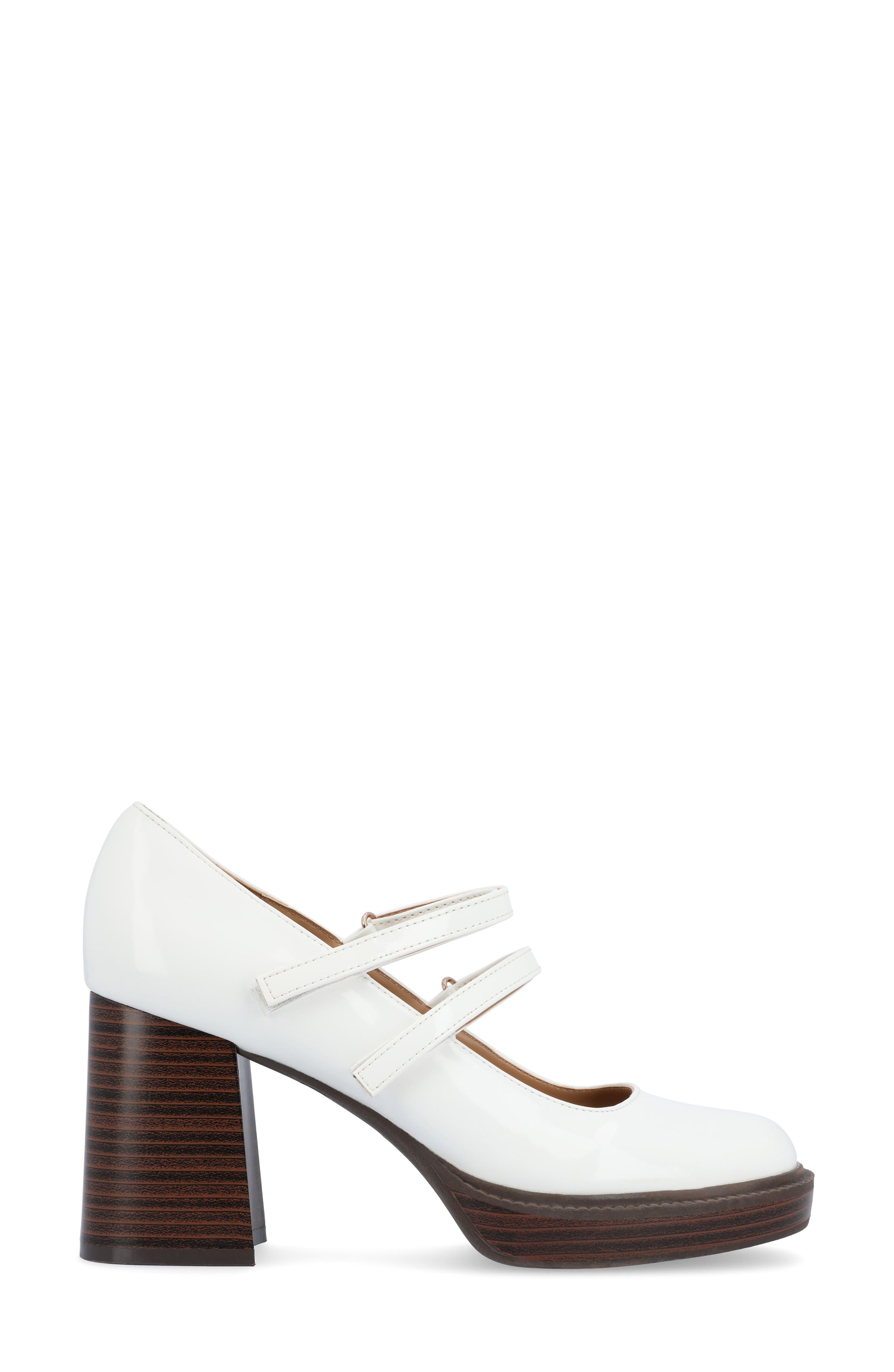 Journee Collection Shasta Mary Jane Pump, Alternate, color, Bone
