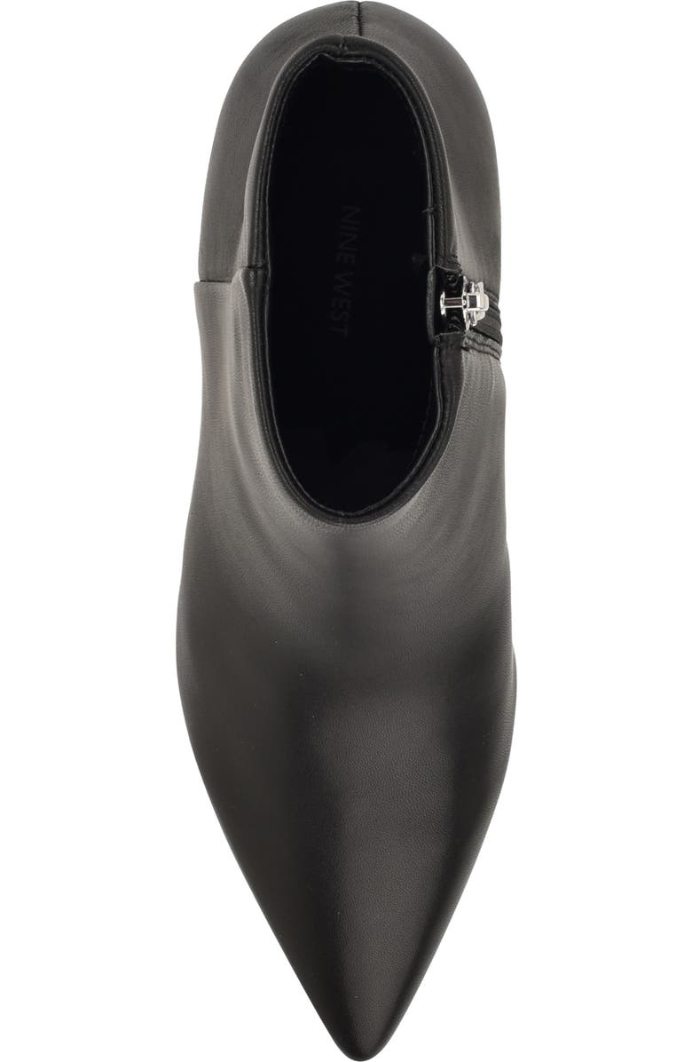 Nine West Brite Pointed Toe Kitten Heel Bootie, Alternate, color, Black Leather