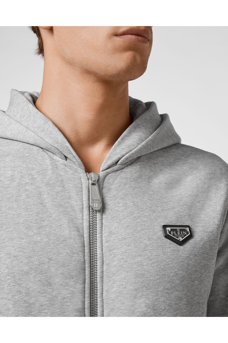 Hoodie Sweatjacket Iconic Plein Men, Alternate, color, grey