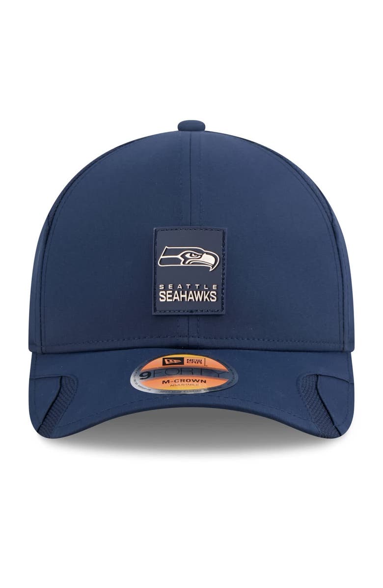 New Era Men's New Era College Navy Seattle Seahawks 2025 Sideline  M-Crown 9FORTY Adjustable Hat, Alternate, color, 