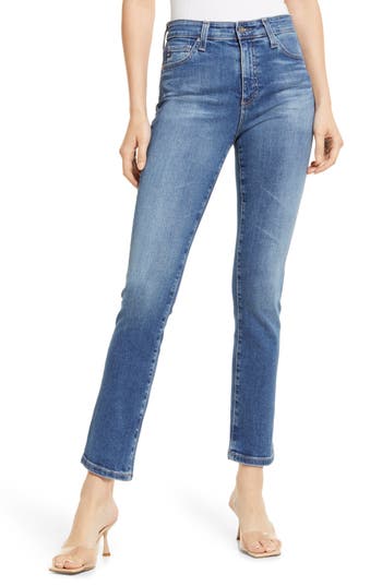 AG AG MARI HIGH WAIST ANKLE SLIM STRAIGHT LEG JEANS 