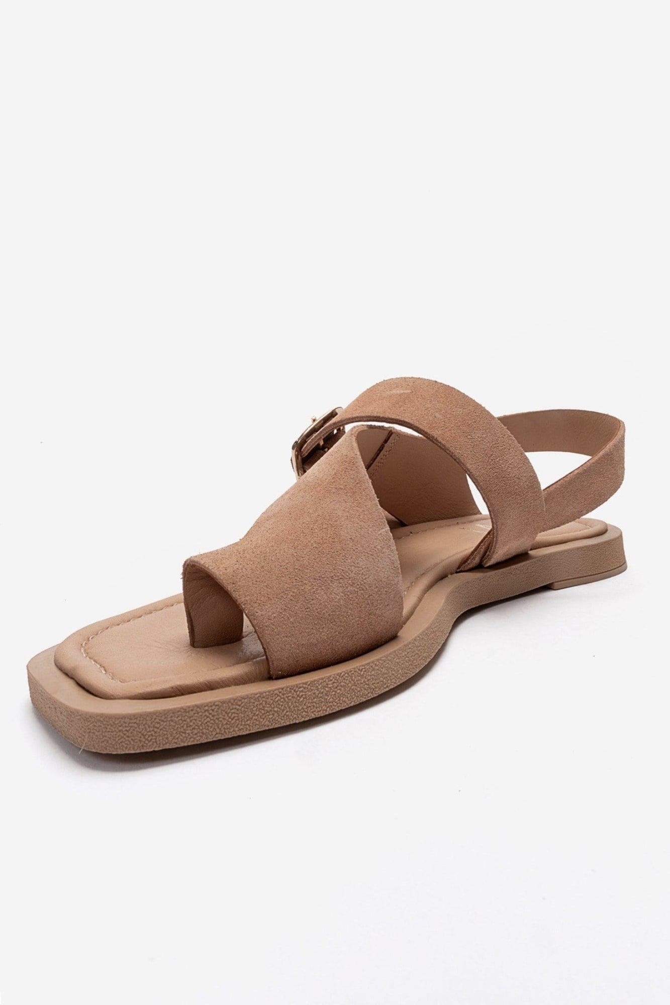 Curry Leather Slingback Sandal, Alternate, color, Mink Suede
