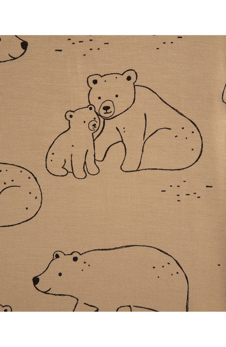 Little Me Brown Bear 2-Pack Stretch Viscose Pajama Set, Alternate, color, Brown