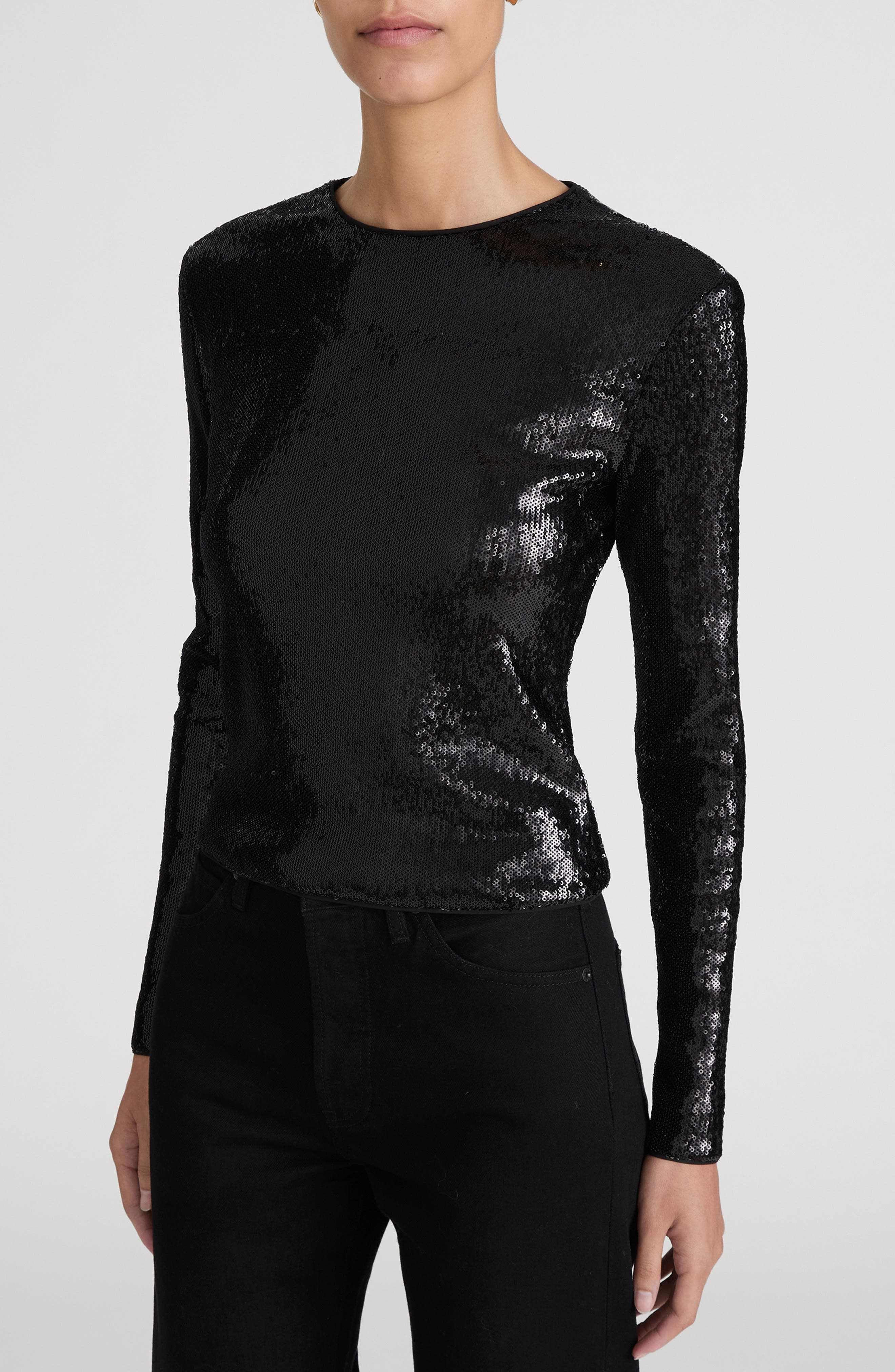 FRAME The Micro Sequined Top (Women) | Nordstrom