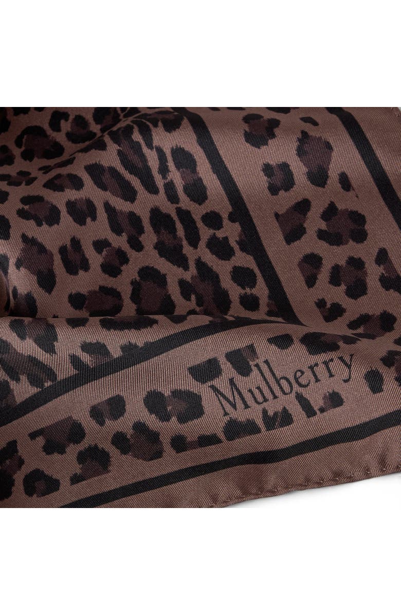 Mulberry Square Scarf - Leopard, Alternate, color, Ebony