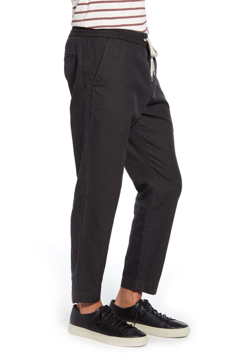 AllSaints Luckett Straight Leg Cotton & Linen Pants, Alternate, color, 