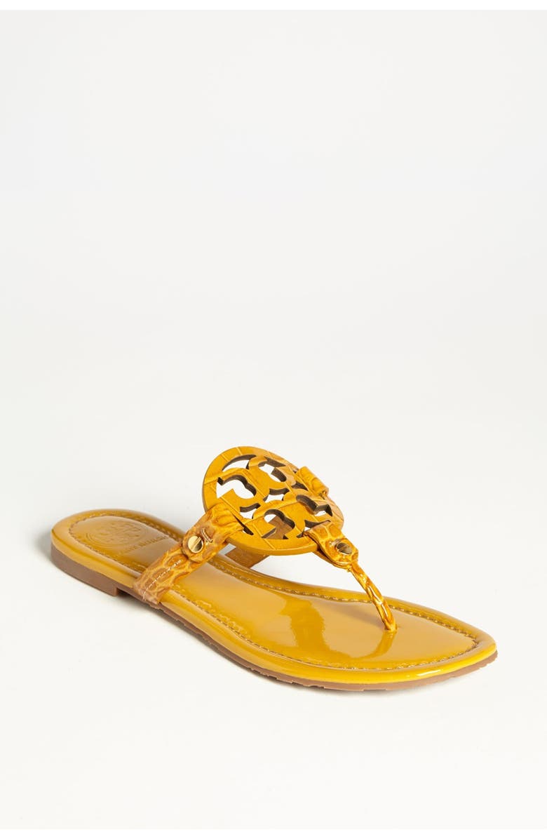 Tory Burch 'Miller' Croc Embossed Sandal, Main, color,