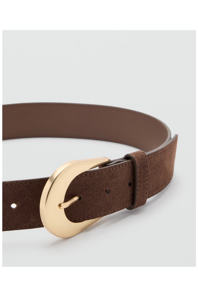 Buckle Leather Belt, Alternate, color, CHOCOLATE