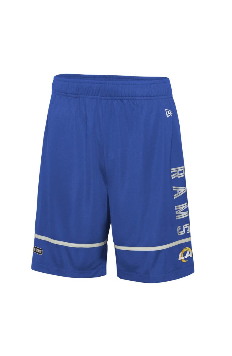 New Era Men's New Era Royal Los Angeles Rams Combine Authentic Rusher Training Shorts, Alternate, color,