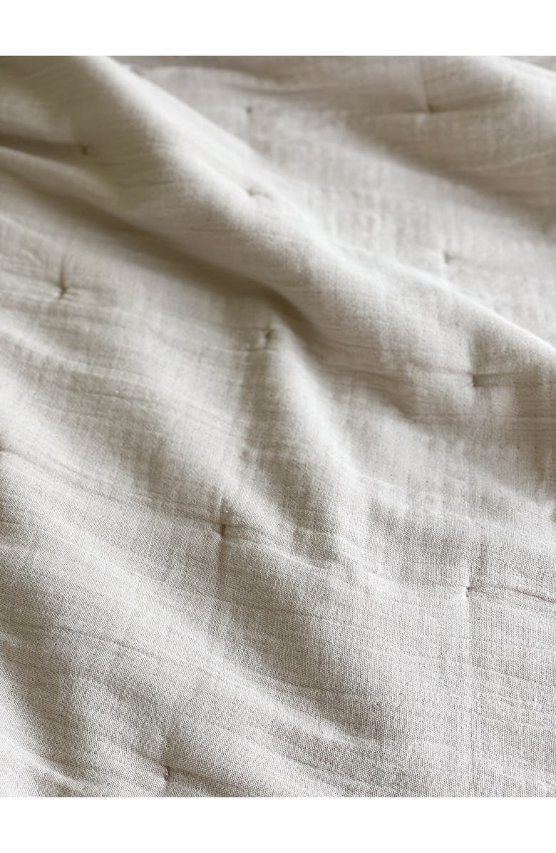 Anaya Easy Cotton Gauze Quilt & Pillow Set, Main, color, Beige