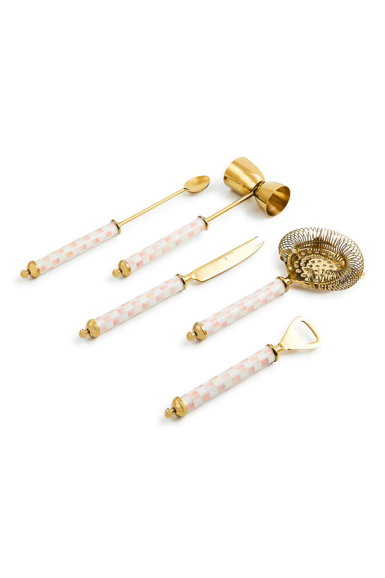 Rosy Check Enameled Steel Bar Tool Set, Alternate, color, ROSY