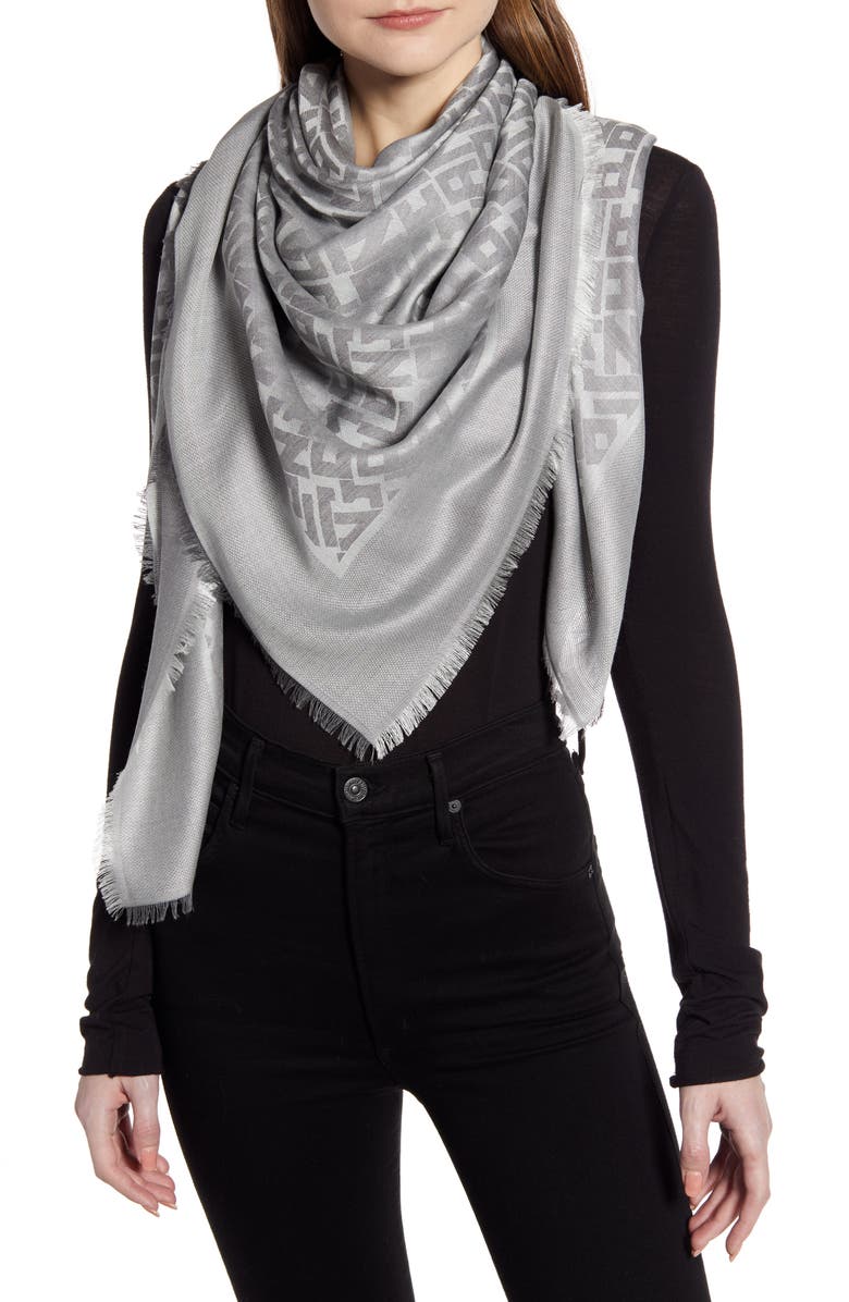 Longchamp Le Pliage LGP Logo Square Scarf, Main, color, 