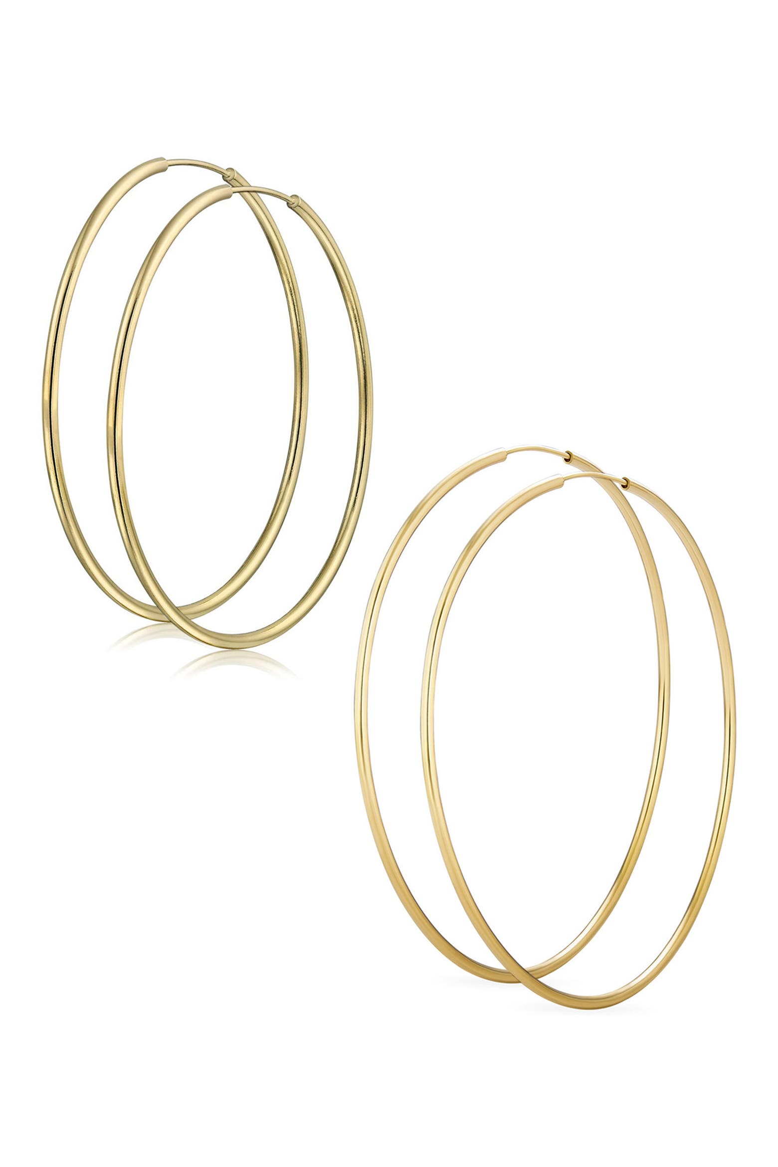 799 Color Code Set of 2 Minimalist Hoop Earrings (Women) | Nordstromrack
