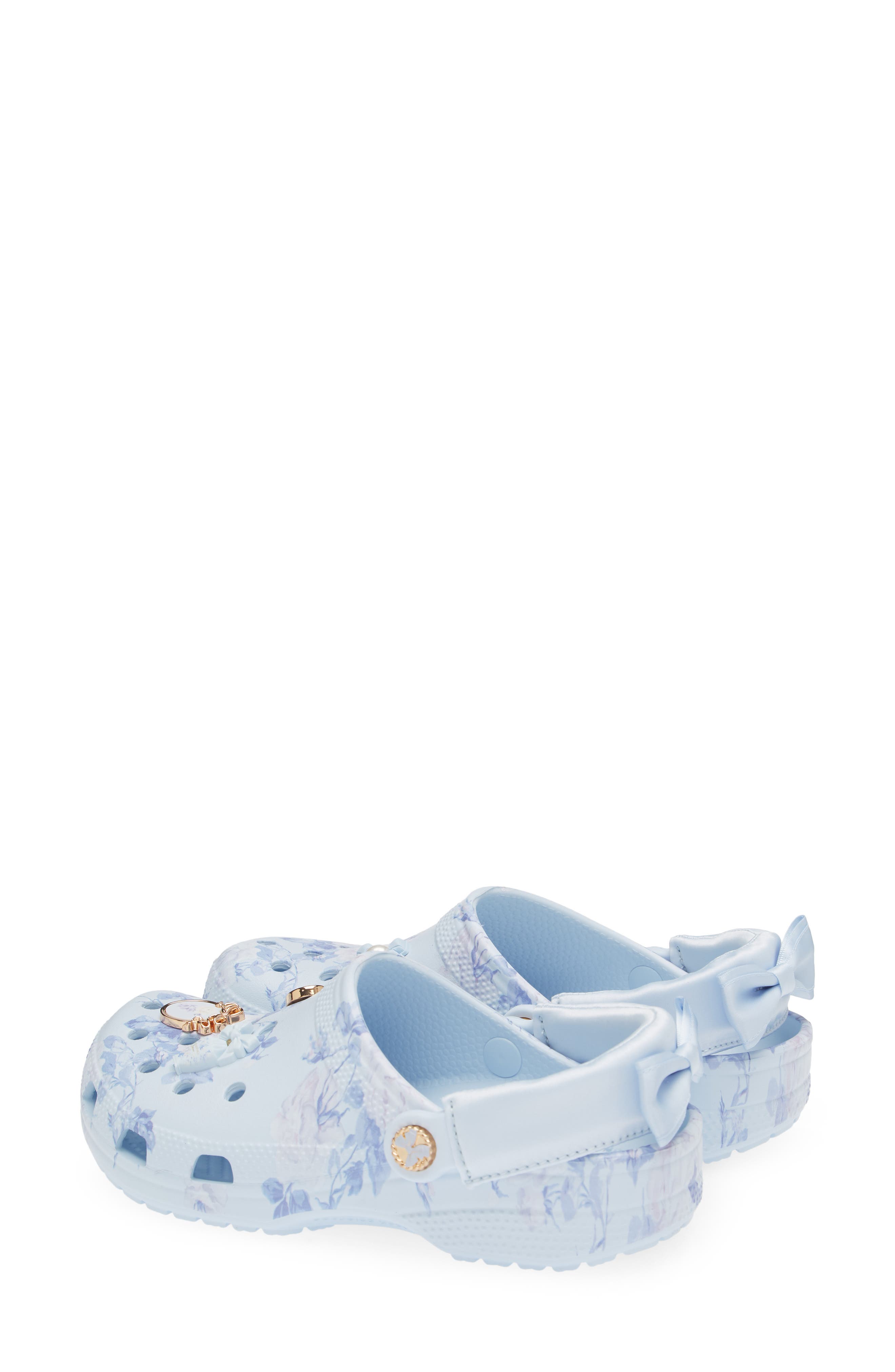 CROCS x LoveShackFancy Floral Classic Clog, Alternate, color, Mineral Blue