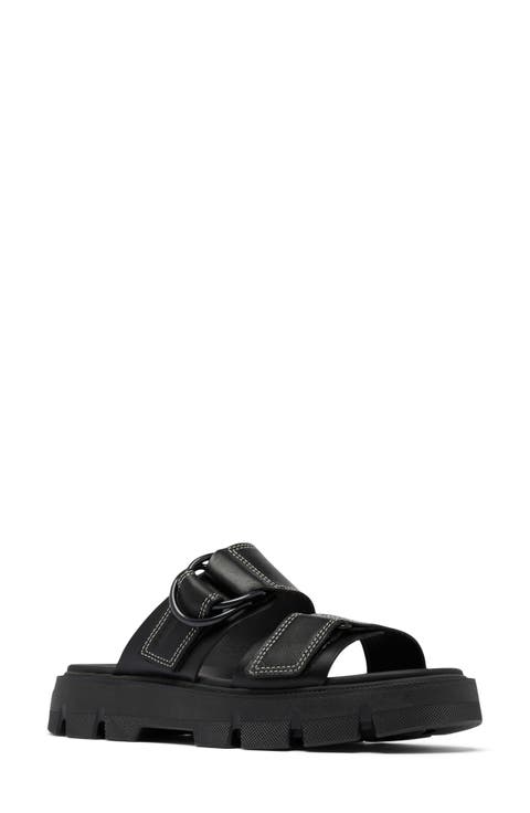 ★ ★ Broadway Leather Slide Black T52F1ASN410M VANTA LEATHER SLIDES – Lama Retail