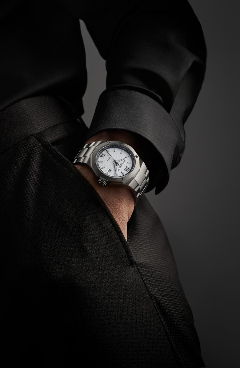 Baume & Mercier Riviera 10829 Automatic Bracelet Watch, 42mm, Alternate, color, White