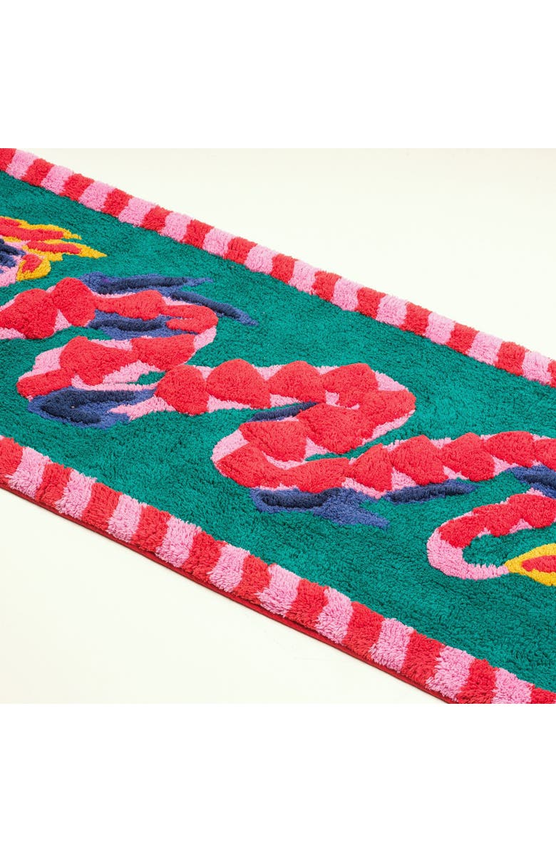 Zsa Zsa Zsu Punjab 100% Cotton Bath Mat 20 X27 In, Alternate, color, Green