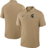 Nike Men's Nike Tan Michigan State Spartans Primetime Victory Primary Logo Performance Polo