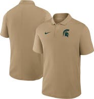 Nike Men's Nike Tan Michigan State Spartans Primetime Victory Primary Logo Performance Polo