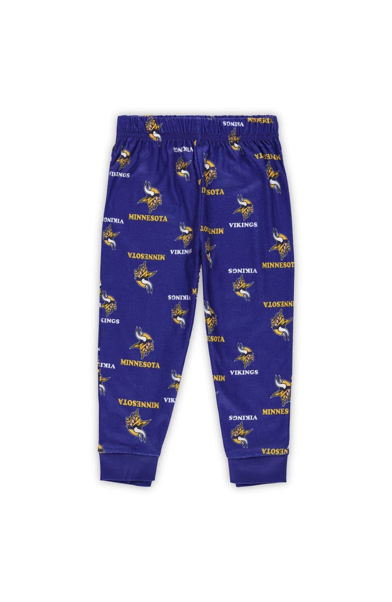 Outerstuff Toddler Outerstuff Purple Minnesota Vikings All-Over-Print Long Sleeve T-Shirt and Pants Sleep Set, Alternate, color, Purple