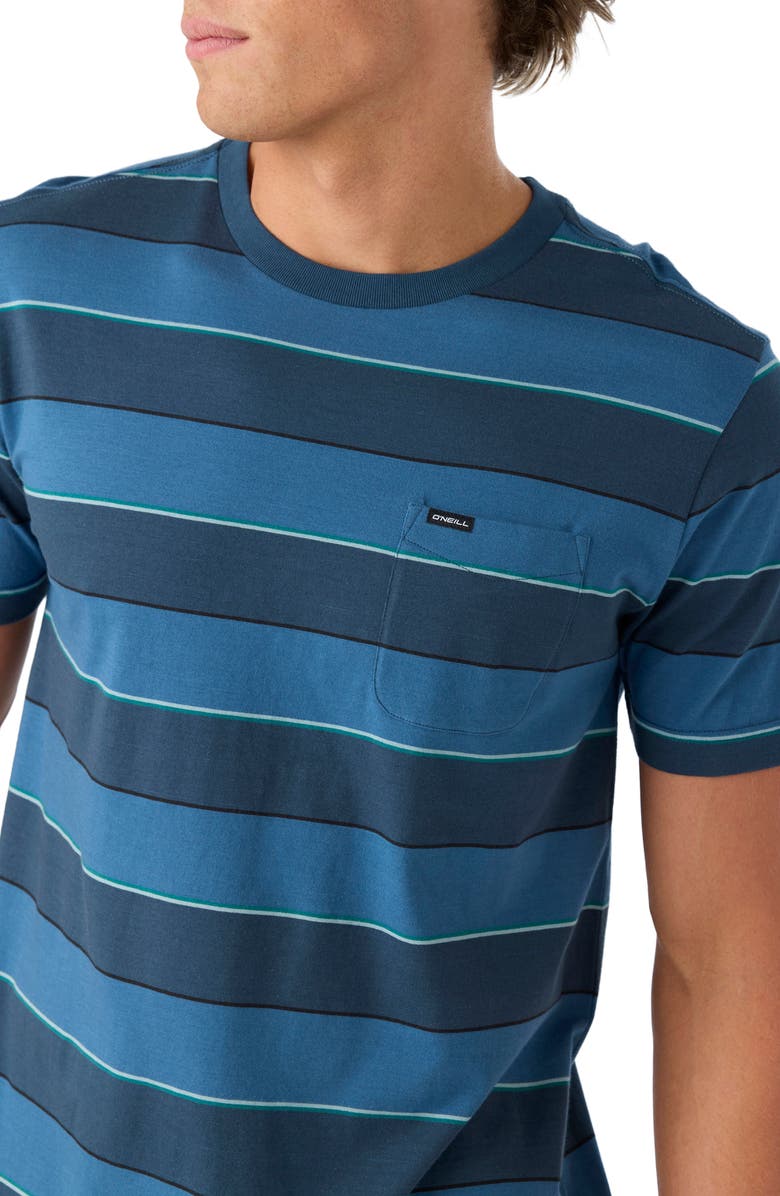 O'Neill Bolder Stripe Cotton Pocket T-Shirt, Alternate, color, 